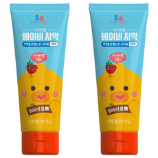 BUSYANGEL 寶寶無氟牙膏, 覆盆子味, 60g, 2條