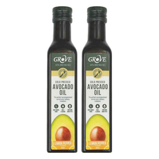 GROVE 克羅福 冷壓初榨酪梨油, 紐西蘭原產地製造, 每瓶由16顆哈斯酪梨精華初榨而成, 250ml, 2瓶
