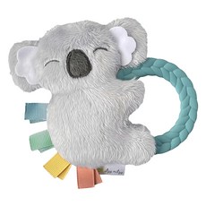 Itzy Ritzy 玩偶遊戲環 抱抱無尾熊 內置搖鈴 矽膠拉環, 1個, Teether only