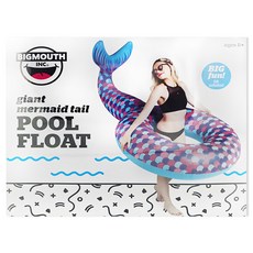 BIGMOUTH INC 美國造型美人魚游泳圈 大人款, 時尚趣味, PVC材質, 美人魚款, 1個