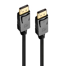 Bravo-U DisplayPort公 to DisplayPort公 鍍金傳輸線 黑色, 1.8m, 1條