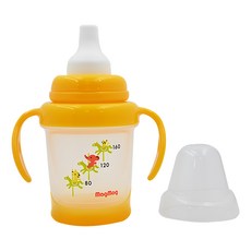 DoubleHeart 雙耳學習水杯 橘色 5個月以上寶寶適用, 200ml, 1個