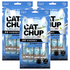 CAT CHUP 貓咪肉泥 鮪魚 貓咪零食 不含穀物 不含防腐劑, 56g, 3袋