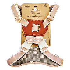 AUSKOMMEN. 奧斯克曼 X胸背帶 體重建議18-40kg 台灣製造, 玫瑰金, L(50~80cm), 1個