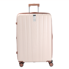 HOWONE 28吋防刮防爆拉鍊可加大行李箱 4.5kg 奶茶色, 48 x 30 x 74.5cm