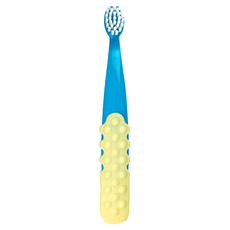 RADIUS 雷迪兒 兒童按摩牙刷，3歲以上適用，超軟刷毛, 藍色 + 黃色, 1入, 1支