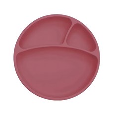 MiNiKOiOi 防滑矽膠餐盤 19 x 3cm, 石榴紅, 1個