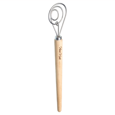 KitchenCraft 麵糰打蛋器/攪拌棒/攪拌器, 1支, 銀色 + 原木色