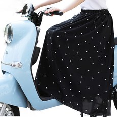 機車遮陽裙 卡扣款 有口袋 65 x 85cm 黑底愛心, 1件