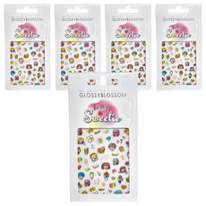 Be My Sweetie 美甲貼, 可愛卡通圖案, Sweet Friends, 5件