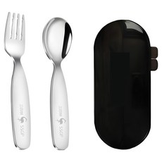 SSGP 三四鋼 兒童304不銹鋼叉勺組, 1組, 湯勺 + 餐叉 + 盒子, 單一顏色