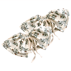 純棉紗布口水巾, 水彩葉, 2條