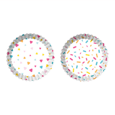 PEDRINI Gadget 蛋糕紙模6.5cm, 七彩糖粒 白色, 60張