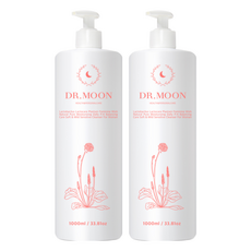 Dr.Moon Personalcare 乳酸菌車前草女性私密處清洗液 天然純保濕日常pH平衡護理 柔軟溫和敏感清潔劑, 1L, 2瓶