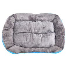 凹型窩 貓狗通用寵物床 四季通用 短毛絨 三維彈力PP棉, 藍色, 1個