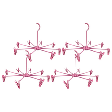 百貨 小洋棋迷你傘型吊巾架 PP聚丙烯鋼製彈簧 台灣製造, 顏色隨機, 4組