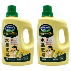 南僑水晶 水晶肥皂液体 檸檬香茅, 2.4kg, 2瓶