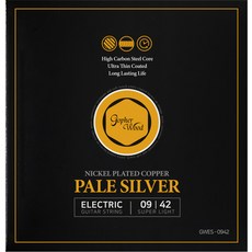 Gopher Wood 電吉他鍍膜琴弦, GWES-0942, 淡銀色, 1組