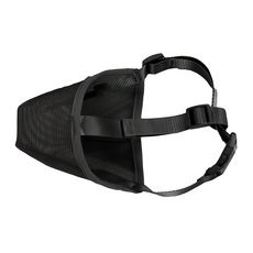 YOUNG LI 犬用口罩2 透氣網狀寵物口罩 防咬防叫可調節, 黑色, 1個