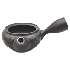 340ml 陶瓷 日本製造, 陶聖作黑福壽豹紋急須壺, 1個