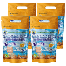 長青穀典 芬蘭有機即食大燕麥片, 富含膳食纖維,幫助消化, 908g, 4包