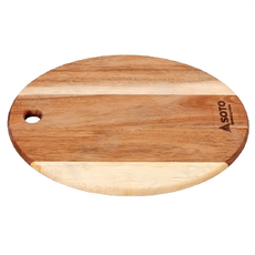 SOTO 多功能三合一相思木砧板 ST-6501 640g, 原木色, 1個