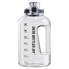BOTTLED JOY 吨吨 運動水壺吨吨桶, 灰色守衛 透明色, 2.5L, 1個