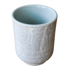 佐和陶瓷 灰刷毛綠手握杯 日本製 9.5 x 8cm 250ml, 水藍色, 1個