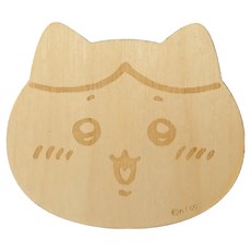 yamaka 山加商店 吉伊卡哇 小八 天然木製杯墊 92x80mm, 10.6 x 9.2cm, 1個