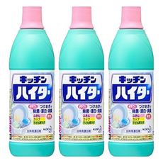 Kao 花王 Haiter 廚房漂白清潔劑，清潔衛生，除菌漂白消臭, 600ml, 3瓶