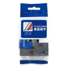 NEXTPAGE 台灣榮工 護貝標籤帶 PT系列標籤機適用 24mm 相容標籤帶系列, 黃底黑字, 8m