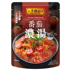 李錦記 蕃茄濃湯 濃郁蕃茄鮮味 不加味精、不加防腐劑 麵條湯底, 200g, 1包