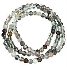 繞三圈綠幽靈串珠, 5mm, 清透