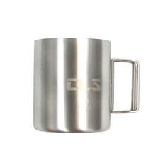 CLS 不鏽鋼隔熱折疊手把杯 9 x 7.9cm 146g 350ml, 銀色, 1個