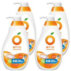 Orange House 橘子工坊 家用清潔去垢酵素洗碗精, 650ml, 4瓶