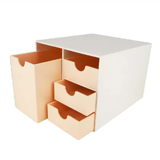 SDLP 時代良品 簡約抽屜儲存盒, 粉嫩紅, 3層