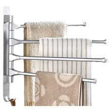 妃妃嚴選 旋轉毛巾架 4桿, 槍灰色, 1個