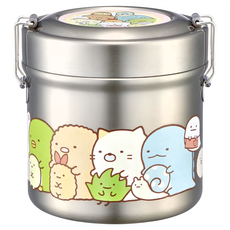 skater 銀離子不鏽鋼真空保溫食物罐 116 x 120mm, 角落生物, 600ml, 1個