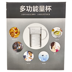 卡特屋 玻璃刻度量杯 無蓋, 1L, 1個