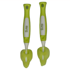 Gnma 抗菌乳首刷 2入組, 耐熱聚丙烯材質, 清潔奶嘴方便實用, 單色, 1組