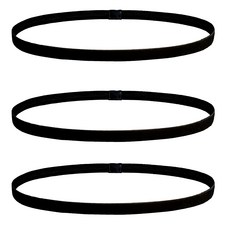 Early Ports 運動髮帶, 黑色, 3個