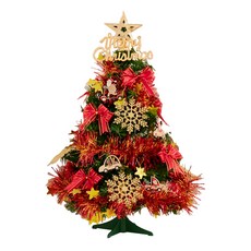 摩達客 聖誕裝飾配件包 + 聖誕樹 Set, 雙雪金系, 2尺