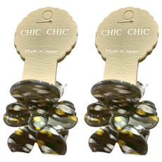 CHIC CHIC 日本造型抓夾 SY12871 2個, 花款黑, 1組
