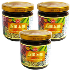 合記貴州 五星上醬 辣味海鮮醬, 200g, 3罐