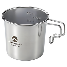 Campingmoon 柯曼 不鏽鋼雪拉杯 大款 S190 210ml, 銀色, 1個