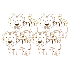 AMOS 阿摩司 壓克力模型版 霸氣虎 小-S120, 4個