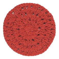 Now Designs 圓形鉤針編織隔熱墊 直徑 23 x 1.5cm 140g, 磚紅, 1個