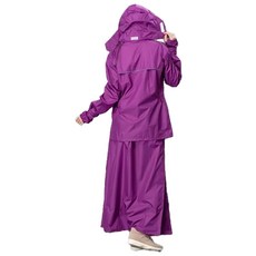 DongShen 東伸 裙襬搖搖女仕型套裝雨衣, 防曬, 防水, 輕量, 紫色, 2XL