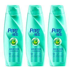PeRT 飛柔 滋潤去屑洗髮露 48小時輕鬆柔順, 400g, 3瓶