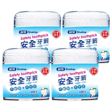 Shallop 刷樂 安全牙籤, 600支, 4盒